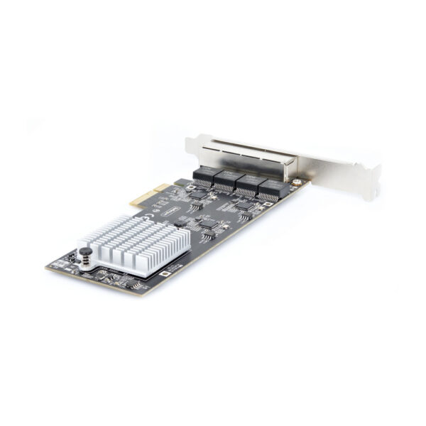 StarTech.com 4-Port 2.5Gbps NBASE-T PCIe Netwerkkaart, Intel I225-V, Quad-Port Computer Ethernet Adapter, Multi-Gigabit NIC, PCI - Afbeelding 2