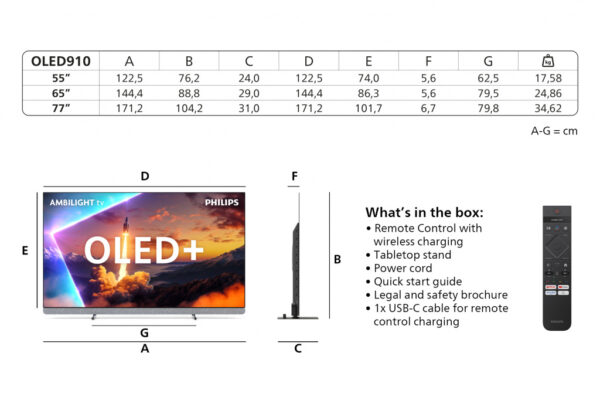 Philips 77OLED910/12 tv 195,6 cm (77") 4K Ultra HD Smart TV Wifi Metallic - Afbeelding 9