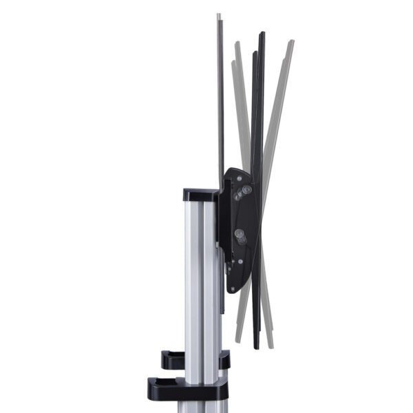StarTech.com Verrijdbare TV Standaard op Wielen voor 60-100inch Flat Screens tot 100kg, In Hoogte Verstelbaar via Krukas, Mobiel - Afbeelding 6