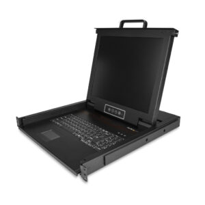 StarTech.com KVM Rack Console, Single Port VGA KVM met 17" LCD Scherm voor Server Rack, Complete Universele 1U LCD KVM Lade met