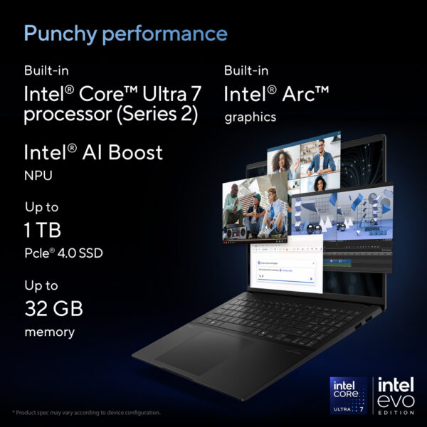 ASUS Vivobook S 16 OLED S5606CA-RI045W Intel Core Ultra 7 255H Laptop 40,6 cm (16") 3K 32 GB LPDDR5x-SDRAM 1 TB SSD Wi-Fi 7 (80 - Afbeelding 13