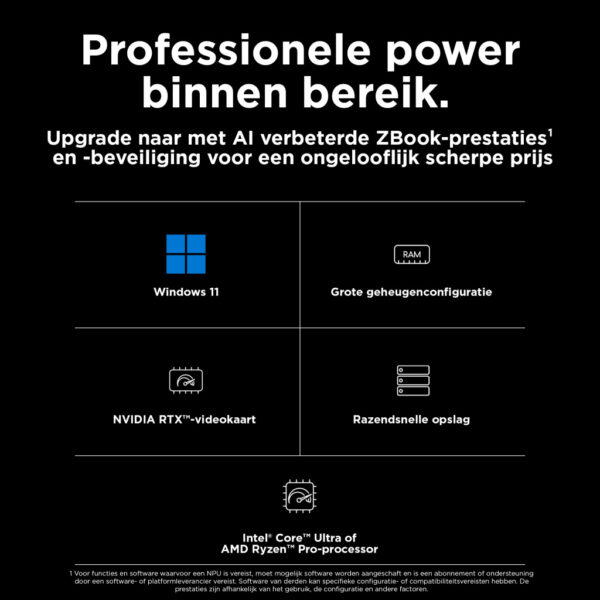 HP ZBook Power G11 A AMD Ryzen™ 9 8945HS Mobiel werkstation 40,6 cm (16") WQXGA 64 GB DDR5-SDRAM 1 TB SSD NVIDIA RTX 2000 Ada Wi - Afbeelding 18