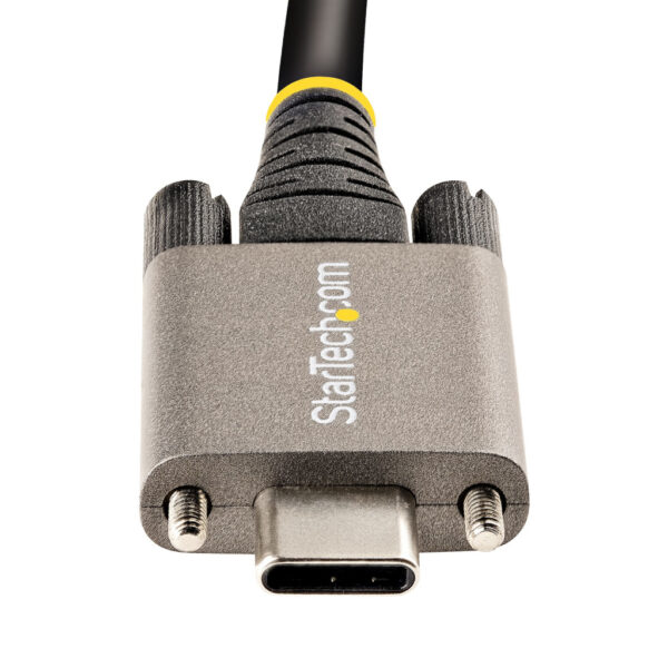StarTech.com 1m USB-C Kabel, Vergrendelbaar met Zijschroef, USB 10Gbps, 100W (5A) Power Delivery, 8K 60Hz / 4K 144Hz DP Alt Mode - Afbeelding 8