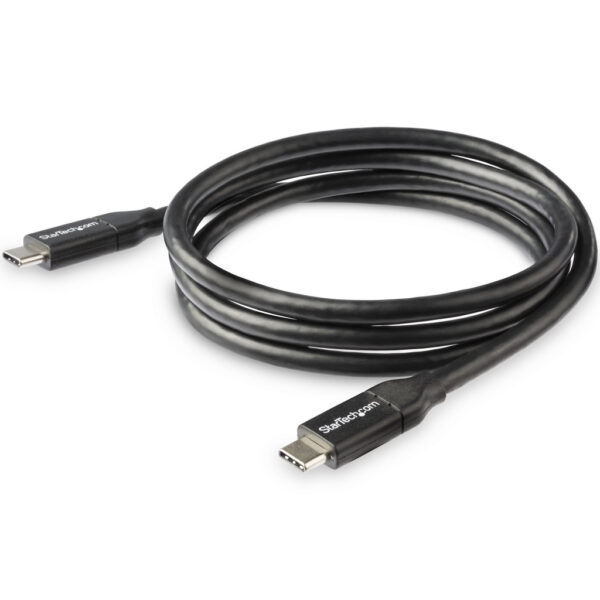 StarTech.com 1m USB-C Laadkabel, Fast Charge & Sync Type C Kabel, 100W (5A) PD, USB 2.0, USB-IF Gecertificeerd - Zwarte USB Opla - Afbeelding 3