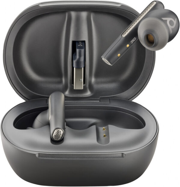 Poly Voyager Free 60+ UC M Carbon Black Earbuds + BT700 USB-C-adapter + oplaadcase met touchscreen - Afbeelding 5