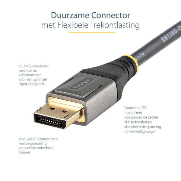StarTech.com 5m VESA Gecertificeerde DisplayPort 1.4 Kabel - 8K 60Hz HDR10 - Ultra HD 4K 120Hz Video - DP 1.4 Kabel - Voor Scher - Afbeelding 8