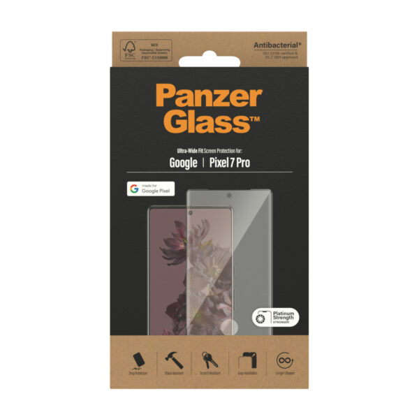 PanzerGlass ® Screen Protector Google Pixel 7 Pro | Ultra-Wide Fit Doorzichtige schermbeschermer 1 stuk(s) - Afbeelding 3