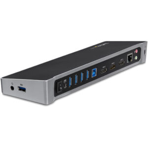StarTech.com Triple Monitor USB 3.0 Docking Station met 2x 4K DisplayPort & HDMI - 5 Port USB-A Hub (1x Fast-Charge), 3.5mm Aud