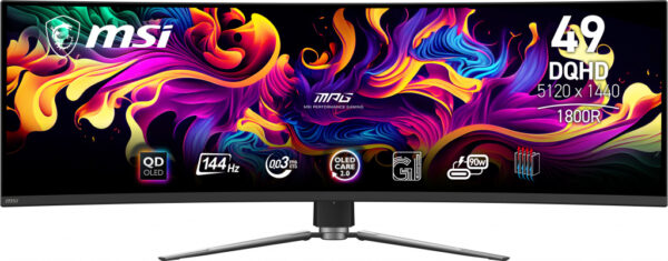 MSI MPG 491CQP QD-OLED computer monitor 124,5 cm (49") 5120 x 1440 Pixels DQHD Zwart - Afbeelding 3