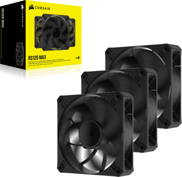 Corsair RS120 MAX Computer behuizing Ventilator 12 cm Zwart 3 stuk(s) - Afbeelding 6