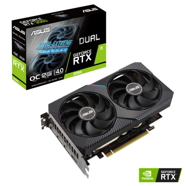 ASUS Dual -RTX3060-O12G-V2 NVIDIA GeForce RTX 3060 12 GB GDDR6 - Afbeelding 3