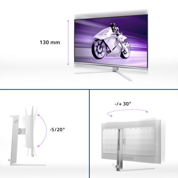 Philips Evnia 8000 32M2N8900/00 computer monitor 80 cm (31.5") 3840 x 2160 Pixels 4K Ultra HD QD-OLED Wit - Afbeelding 5