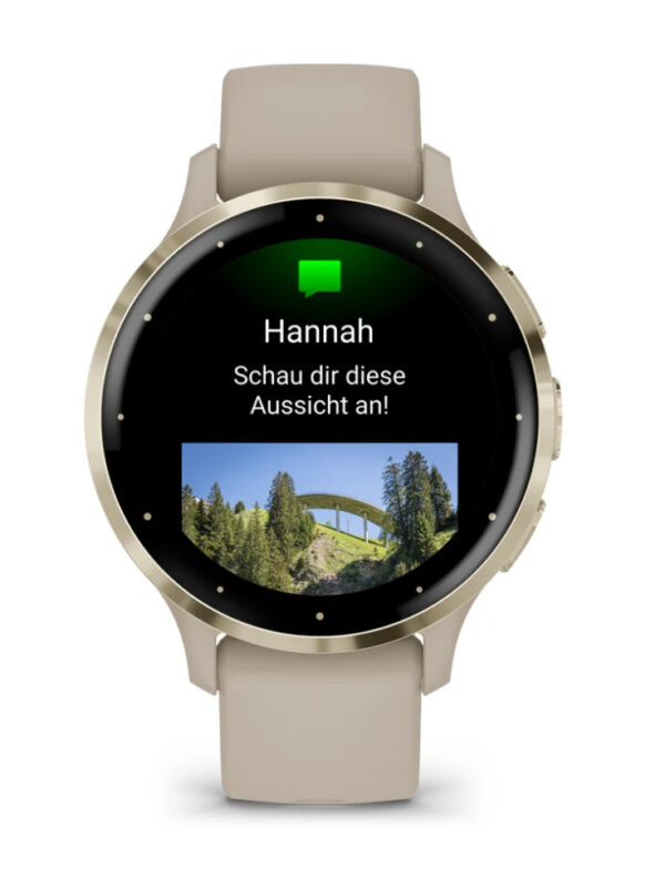 Garmin Venu 3S 3,05 cm (1.2") AMOLED 41 mm Digitaal 390 x 390 Pixels Touchscreen Goud, Grijs Wifi GPS - Afbeelding 4