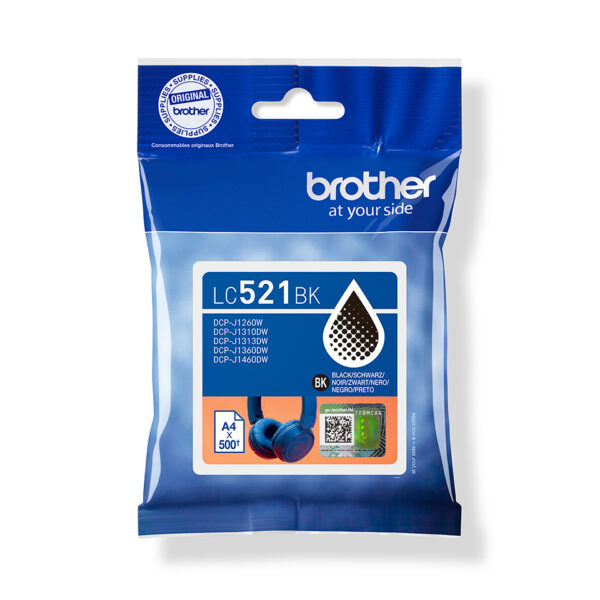 Brother LC521BK inktcartridge 1 stuk(s) Origineel Zwart - Afbeelding 3