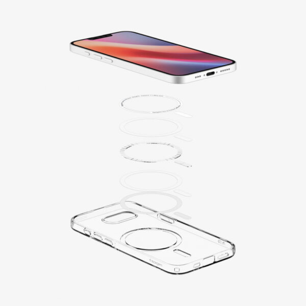 Spigen Liquid Crystal (MagFit) mobiele telefoon behuizingen 15,5 cm (6.1") Hoes Transparant, Wit - Afbeelding 4
