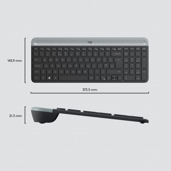 Logitech 920-009204 toetsenbord Inclusief muis Universeel RF Draadloos QWERTY US International Grafiet - Afbeelding 6