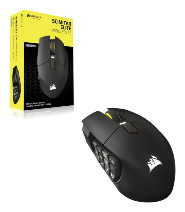 Corsair Scimitar Elite Wireless SE muis Gamen Rechtshandig RF-draadloos + Bluetooth Optisch 33000 DPI - Afbeelding 2