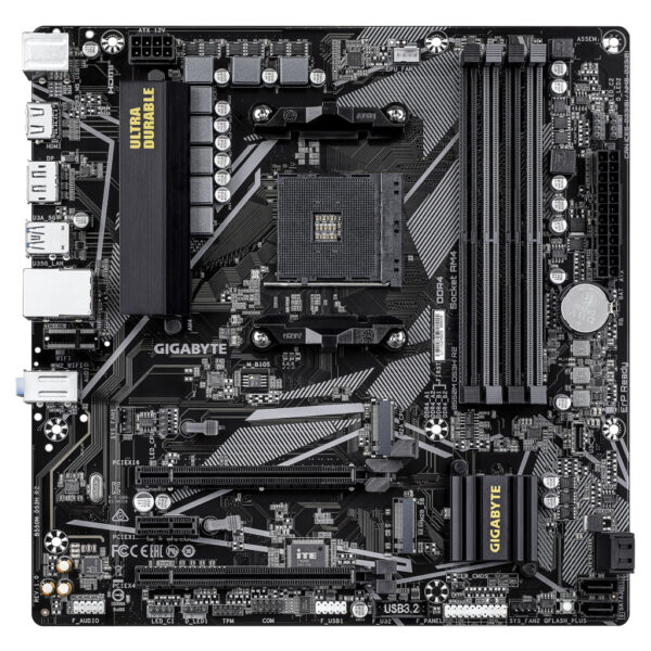 GIGABYTE B550M DS3H R2 moederbord AMD B550 Socket AM4 micro ATX - Afbeelding 2