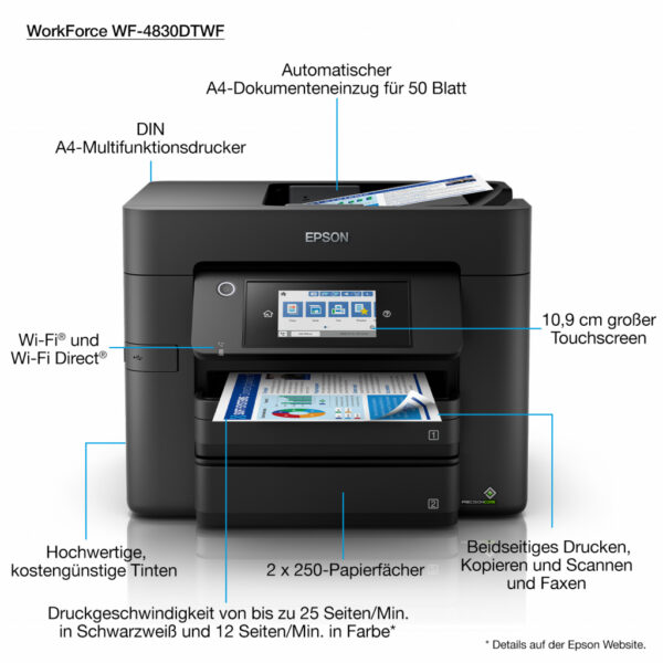 Epson WorkForce Pro WF-4830DTWF - Afbeelding 4