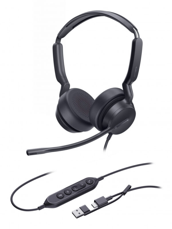 Yealink Dual UC-headset met USB-C/A-aansluiting - Afbeelding 2
