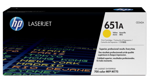 HP 651A originele gele LaserJet tonercartridge