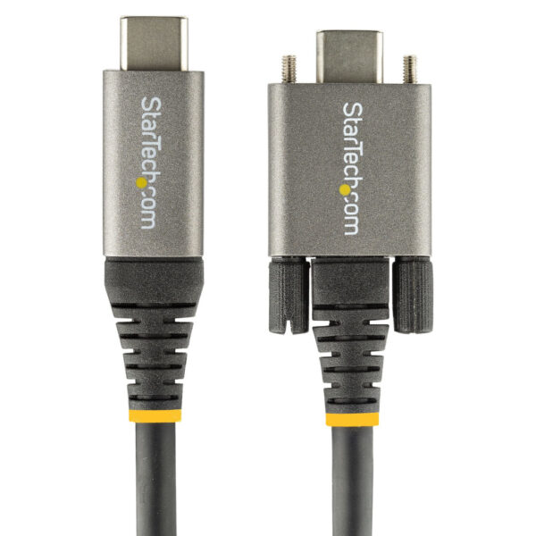 StarTech.com 1m USB-C Kabel, Vergrendelbaar met Zijschroef, USB 10Gbps, 100W (5A) Power Delivery, 8K 60Hz / 4K 144Hz DP Alt Mode - Afbeelding 5