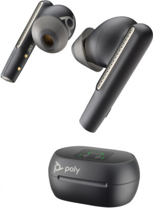 Poly Voyager Free 60+ UC M Carbon Black Earbuds + BT700 USB-C-adapter + oplaadcase met touchscreen