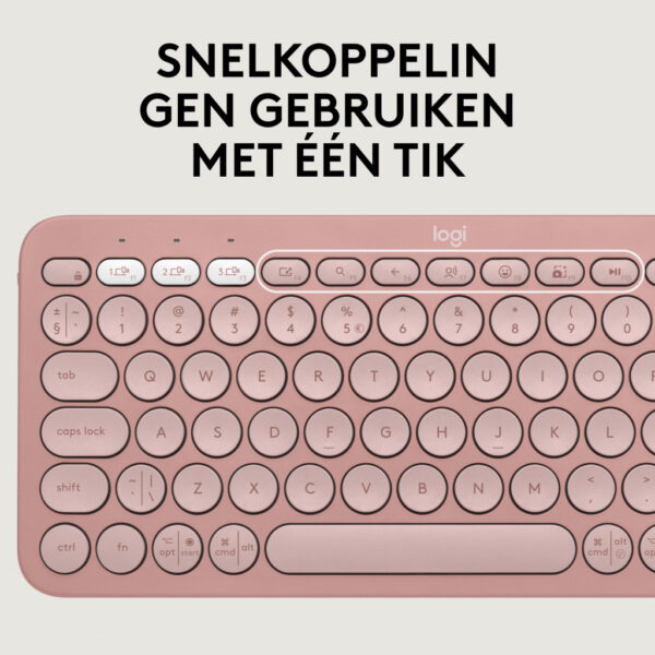 Logitech 920-012241 toetsenbord Inclusief muis Universeel RF-draadloos + Bluetooth QWERTY US International Roze - Afbeelding 5