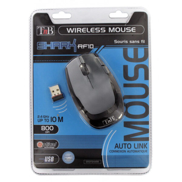 T'nB SRSFSHARK muis RF Draadloos Optisch 800 DPI - Afbeelding 5