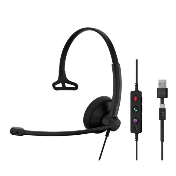 EPOS 1001419 hoofdtelefoon/headset Bedraad Hoofdband Kantoor/callcenter USB Type-C / USB Type-A Zwart - Afbeelding 4