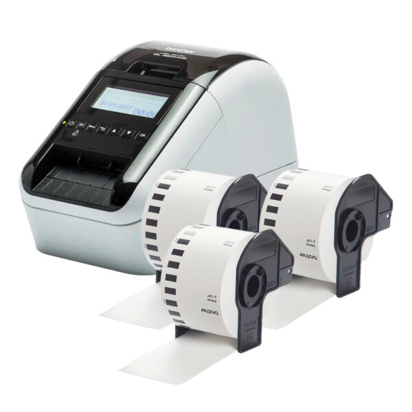 Brother QL-820NWBVMXX1 labelprinter Direct thermisch Kleur 300 x 600 DPI 176 mm/sec Bedraad en draadloos Ethernet LAN DK Wifi Bl - Afbeelding 2