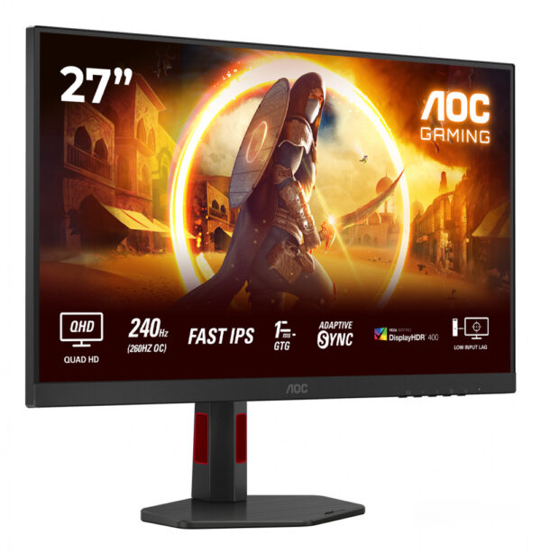 AOC G4 Q27G4ZR computer monitor 68,6 cm (27") 2560 x 1440 Pixels Quad HD LED Zwart, Rood - Afbeelding 13