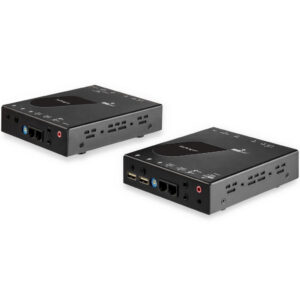 StarTech.com HDMI KVM Extender over IP, 4K 30Hz HDMI 2.0 & USB over IP LAN of CAT5e/CAT6 Ethernet (100m), Remote KVM Switch/Con