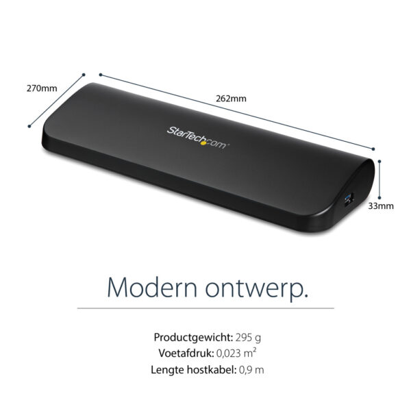 StarTech.com Dual Monitor USB 3.0 Laptop Docking Station met HDMI/DVI/VGA, 3x USB-A Hub, GbE, Audio, Universeel Type-A Dock voor - Afbeelding 10