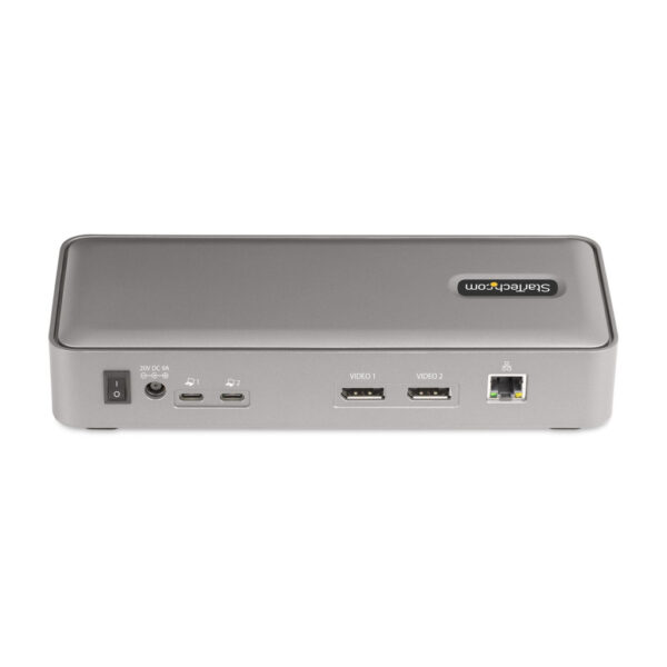 StarTech.com Dual-Laptop USB-C KVM Docking Station, Dual Monitor 4K 60Hz DisplayPort Dock, 5-Port USB Hub, GbE, 90W/45W Power De - Afbeelding 3