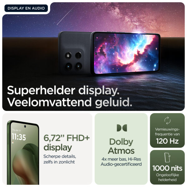 Motorola moto g56 5G 17,1 cm (6.72") Hybride Dual SIM Android 15 USB Type-C 8 GB 256 GB 5200 mAh Groen - Afbeelding 13