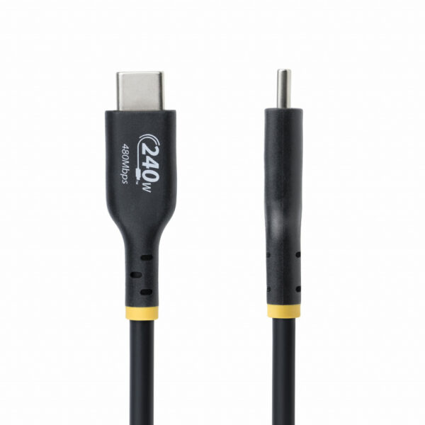 StarTech.com 4m USB-C Laadkabel, Charge & Sync, 240W (5A) PD EPR, USB 2.0, Laptop Type C Laadkabel, USB-IF Gecertificeerd, TPE M - Afbeelding 2