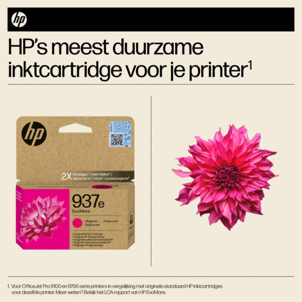 HP 937e EvoMore originele magenta inktcartridge - Afbeelding 2
