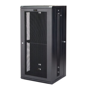 StarTech.com 4 Post 26U Wandmonteerbare Netwerkkast met 1U Schap, 19" Scharnierende Patchkast voor Data/AV/Electronica/Computer