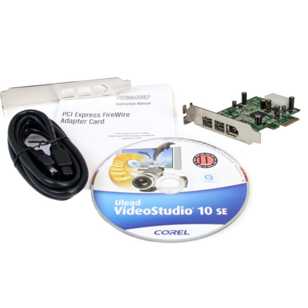 StarTech.com 3-poort 2b 1a Low Profile 1394 PCI Express FireWire Adapterkaart - Afbeelding 4