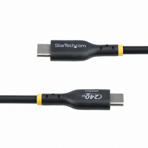 StarTech.com 3m USB-C Laadkabel, Charge & Sync, 240W (5A) PD EPR, USB 2.0, Laptop Type C Laadkabel, USB-IF Gecertificeerd, TPE M - Afbeelding 3