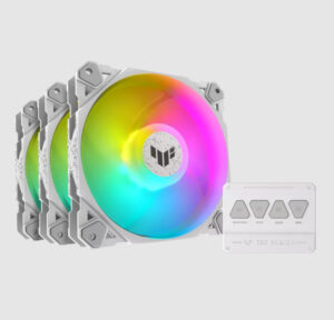 ASUS TUF GAMING TF120 ARGB WHITE EDITION 3IN1 Computer behuizing Luchtkoeler 12 cm Wit 3 stuk(s)