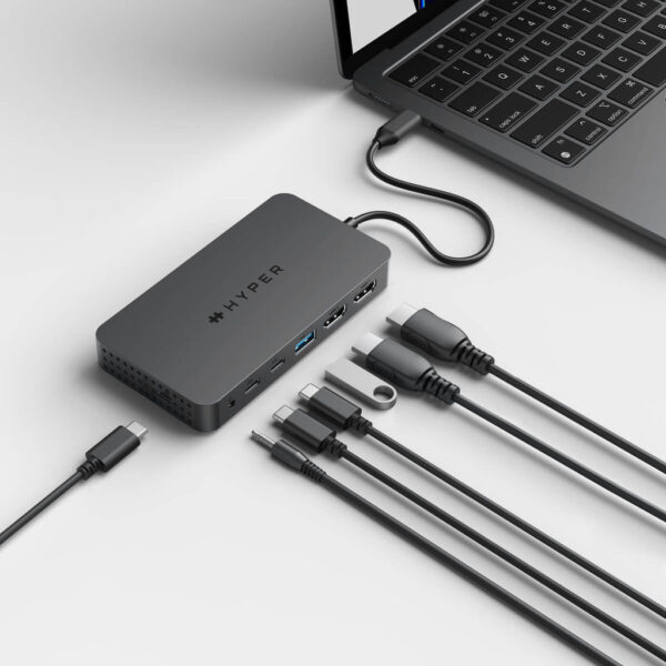 Targus HyperDrive Next Dual Bedraad USB Type-C Grijs - Afbeelding 6