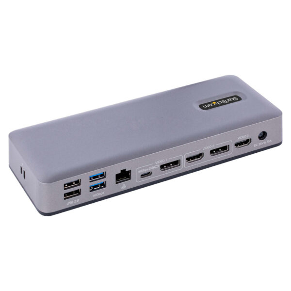 StarTech.com USB-C Docking Station, Multi Monitor USB-C Dock, HDMI/DP/DP Alt-mode, 3x 4K30 / 2x 4K60, 7-Port USB Hub, 60W Power - Afbeelding 4