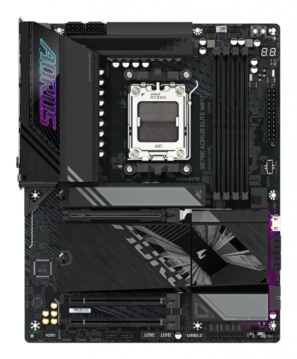 GIGABYTE X870E AORUS ELITE WIFI7 AMD X870E Socket AM5 ATX - Afbeelding 2
