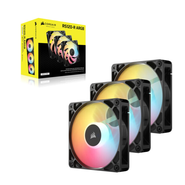 Corsair RS120-R ARGB Computer behuizing Ventilator 12 cm Zwart 3 stuk(s) - Afbeelding 4