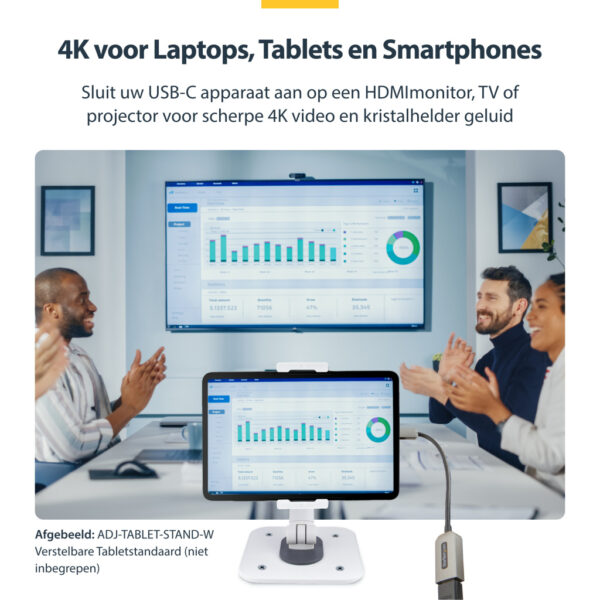 StarTech.com USB C naar HDMI Adapter - 4K 60Hz Video, HDR10 - USB-C naar HDMI 2.0b Adapter Dongle - USB Type-C DP Alt Mode naar - Afbeelding 8