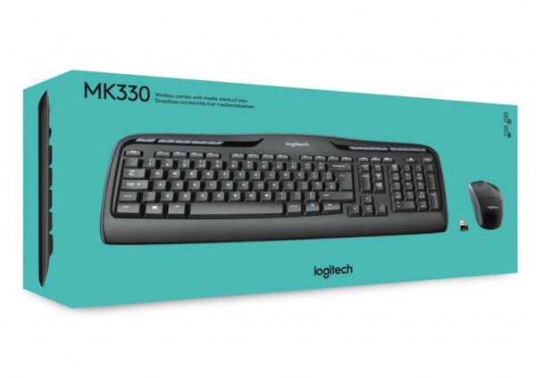 Logitech Wireless Combo MK330 toetsenbord Inclusief muis Kantoor USB QWERTY US International Zwart - Afbeelding 5