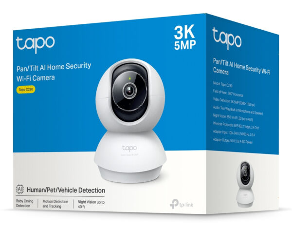 TP-Link Tapo C230 Peer IP-beveiligingscamera Binnen 2880 x 1620 Pixels Plafond/bureau - Afbeelding 3