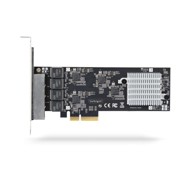 StarTech.com 4-Port 2.5Gbps NBASE-T PCIe Netwerkkaart, Intel I225-V, Quad-Port Computer Ethernet Adapter, Multi-Gigabit NIC, PCI - Afbeelding 5